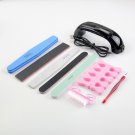 Manicure Kits 10 in 1 Nail Art professional Tools 9W Rainbow LED Nail Lamp