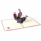 3D Handmade Pirate Ship Boy Birthday Card Unique Kirigami Greeting Cards MAR23_3