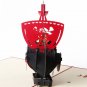 3D Handmade Pirate Ship Boy Birthday Card Unique Kirigami Greeting Cards MAR23_3