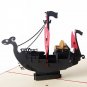 3D Handmade Pirate Ship Boy Birthday Card Unique Kirigami Greeting Cards MAR23_3