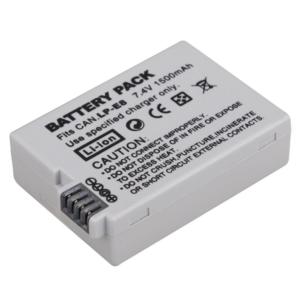 2Pcs 1500mah Camera Battery For Canon 550D EOS 600D 650D 700D T4i T5i