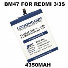 4350mAh Battery For Xiaomi Redmi 3 Battery 3S 3X 3 Pro Red Rice Hongmi 3X