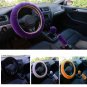3Pcs Winter Plush Fur Car Steering Wheel Cover Hand Brake Cover Gear Knob Soft