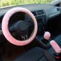 3Pcs Winter Plush Fur Car Steering Wheel Cover Hand Brake Cover Gear Knob Soft