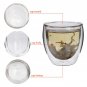 250ml Double Layer Tea Coffee Cup Heat Resistant Insulated Glassware Healthy