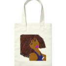 Brown Curly Natural Hair Diva Tote Bag