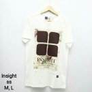 Insight brown logo with flowers, white premium shirts