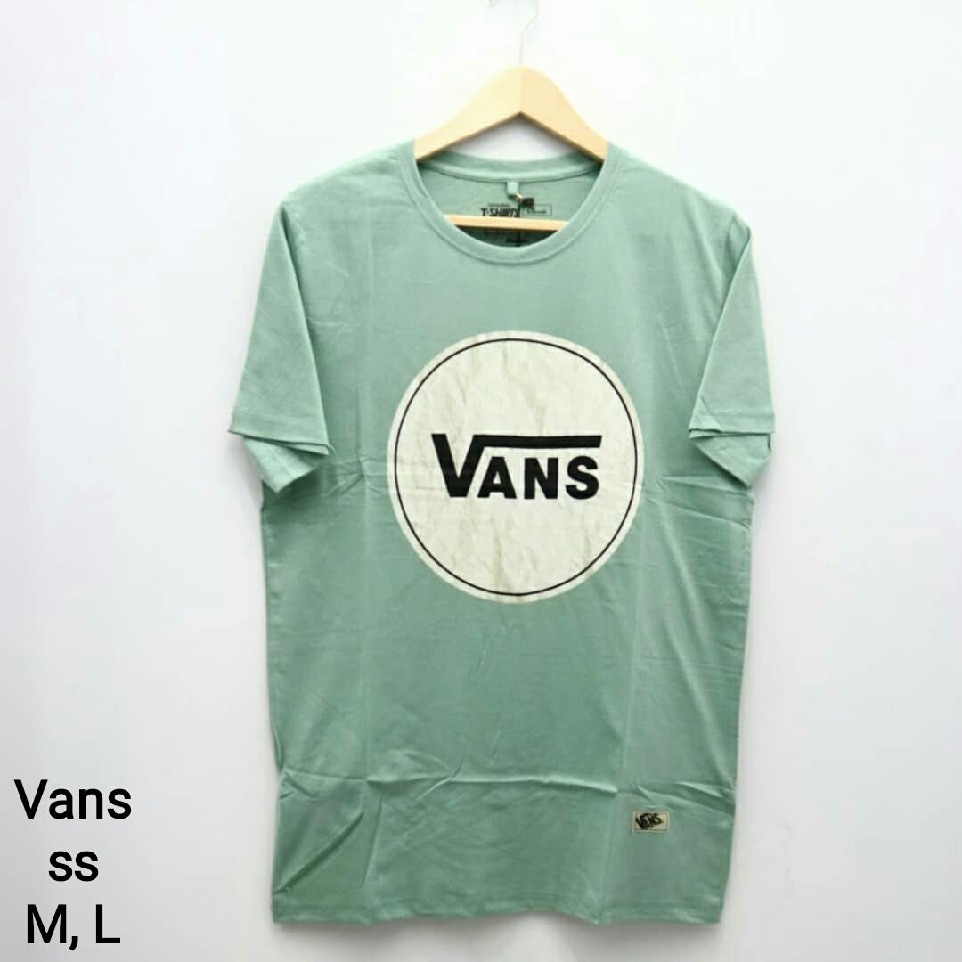 Vans white circle logo, Green Premium Shirts