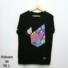 Volcom abstract logo, black premium shirts