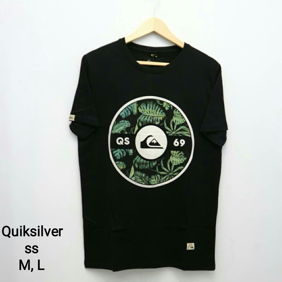 Quiksilver QS 69 circle leaf, black premium shirts