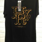 Hurley orange words, black premium shirts
