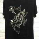 Quiksilver logo take surfboard run to the beach, black premium shirts