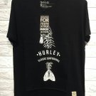 Hurley fish bones classic surfboards, black premium shirts