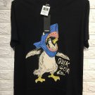 Quiksilver penguin with shark mask, black premium shirts