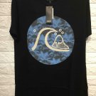 Quiksilver circle logo blue coconut leaf, black premium shirts
