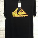 Quiksilver yellow melted logo, black premium shirts