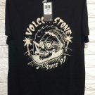 Volcom skull skating on the beach, black premium shirts