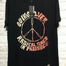 Quiksilver skull peace radical times in paradise, black premium shirts