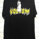 Volcom yellow electricity logo, black premium shirts