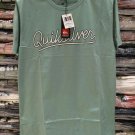 Quiksilver simple white logo, green premium shirts