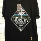 Hurley shark on the beach, black premium shirts