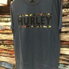 Hurley logo with flowers strip, grey premium shirts