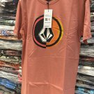 Volcom circle black orange logo, red premium shirts