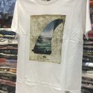 Quiksilver fin beach logo, white premium shirts