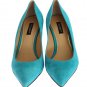 DOLCE & GABBANA BLUE SUEDE CLASSIC HEELS PUMPS