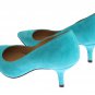 DOLCE & GABBANA BLUE SUEDE CLASSIC HEELS PUMPS