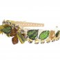 MULTICOLOR SILK FLORAL CRYSTAL RUNWAY HEADBAND HAIR DIADEM