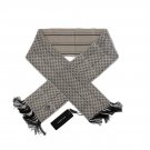 BEIGE POLKA DOTTED SILK SCARF