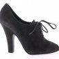GRAY SUEDE LEATHER PUMPS LACEUP SHOES
