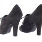 GRAY SUEDE LEATHER PUMPS LACEUP SHOES