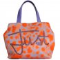 ORANGE PURPLE STRASS HAND SHOPPING TOTE BAG