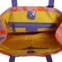 ORANGE PURPLE STRASS HAND SHOPPING TOTE BAG