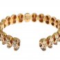 GOLD PLATED SKULL 925 SILVER BANGLE BRACELET