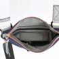 BLUE CANVAS LEATHER CROSSBODY MESSENGER SHOULDER BAG