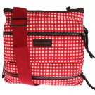 RED DENIM LEATHER CROSSBODY MESSENGER SHOULDER BAG RED DENIM LEATHER CROSSBODY MESSENGER SHOULDER BAG