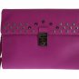 PINK LEATHER STUDDED DOCUMENT PORTFOLIO BRIEFCASE BAG