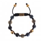 BLUE CZ CORAL GOLD 925 BRACELET