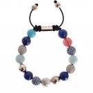 CZ AGATE HOWLITE AQUAMARINE 925 BRACELET