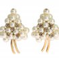 WHITE PEARL GOLD BRASS CLIPON EARRING