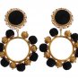 BLACK GOLD BRASS NATALE CLIPON EARRING