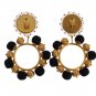 BLACK GOLD BRASS NATALE CLIPON EARRING