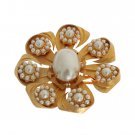 WHITE PEARL FLORAL HAIR CLIP