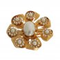 WHITE PEARL FLORAL HAIR CLIP