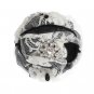 BLACK WHITE FLORAL LACE CRYSTAL HAIR CLAW