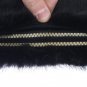 BLACK CRYSTAL MINK FUR LEATHER CLUTCH BAG