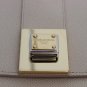 BEIGE LEATHER ORGANIZER FOLIO BAG